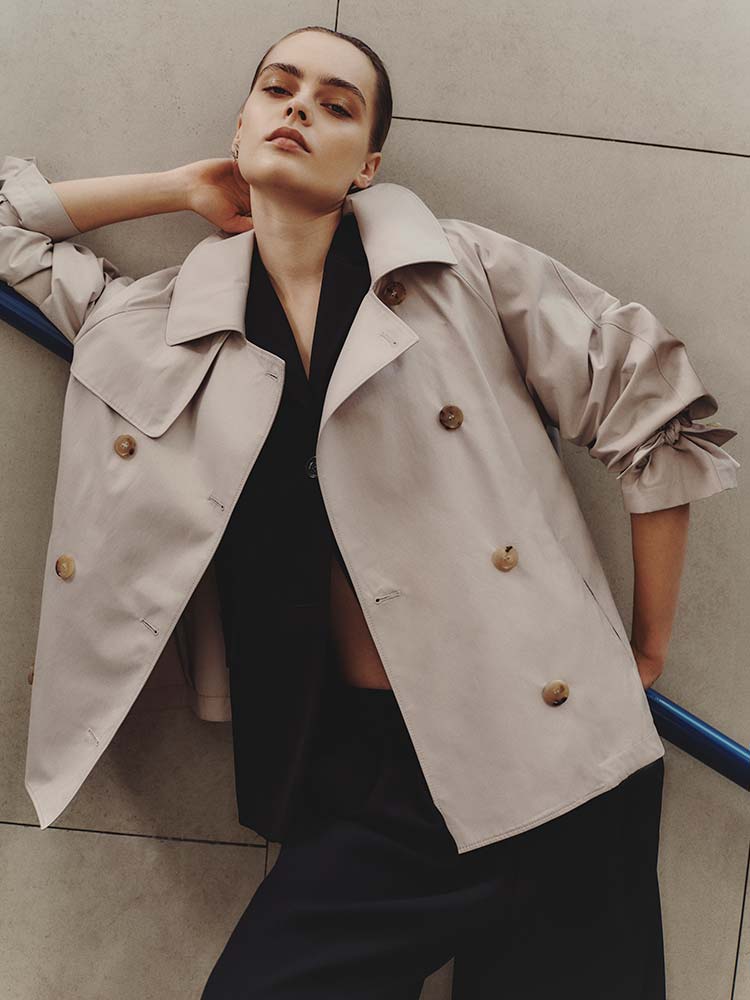 【極美品】'S Max Mara 総柄 ロングコート ベルト付き 42 Max Mara - 極美品 マックスマーラ Max Mara コート 白タグ